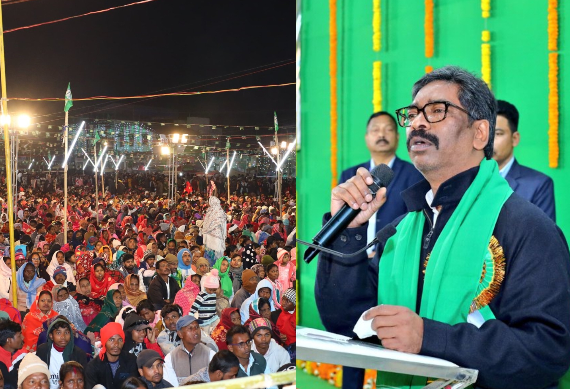 मंच पर रोने लगे मुख्यमंत्री हेमंत सोरेन, JMM ‘दुमका’ के 47वें स्थापना दिवस में खाली जगह देख छलका दर्द।